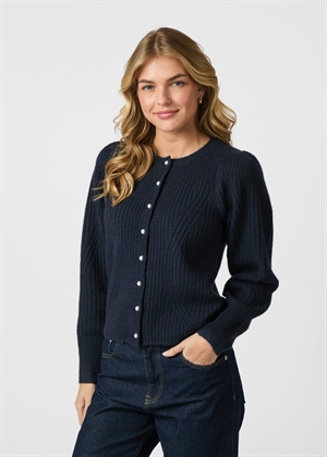 Puli knit cardigan Navy Neo Noir 
